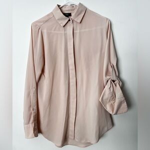 Mossimo Supply Co. Light Pink/Peach Collared Button-up Shirt